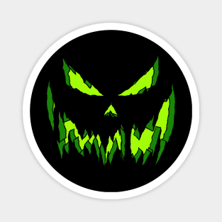 Green Jack-o'-lantern Magnet